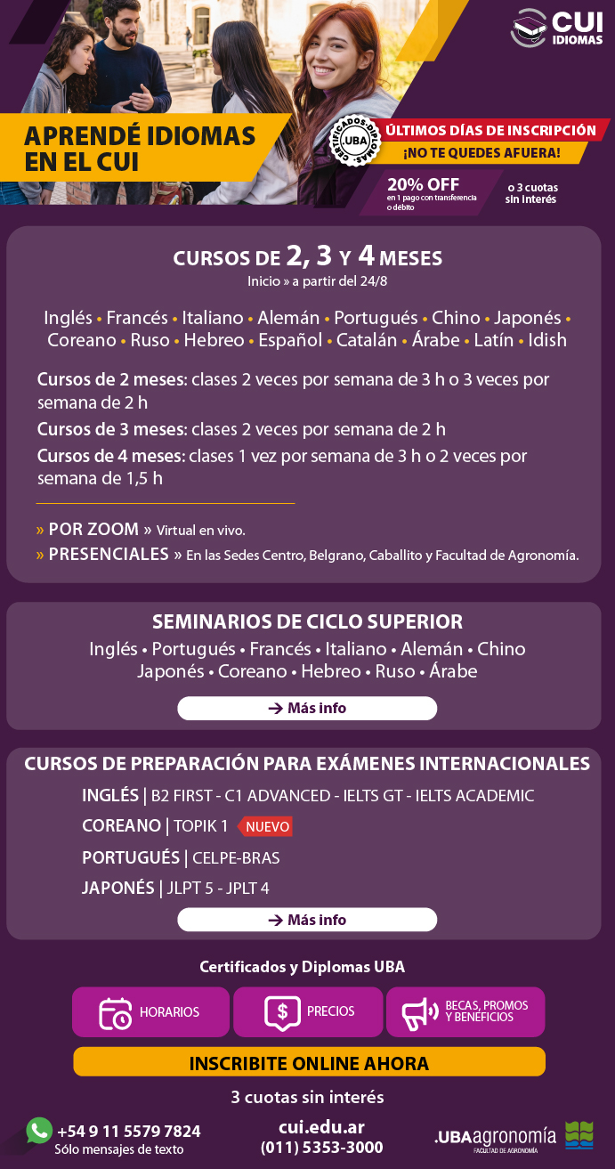 Información inscripción CUI
