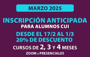 INSCRIPCIÓN ANTICIPADA PARA ALUMNOS CUI