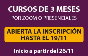 INSCRIPCIÓN ABIERTA A CURSOS DE 3 MESES