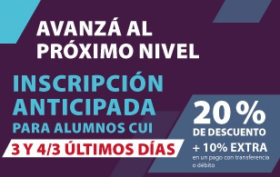 ÚLTIMOS DÍAS DE INSCRIPCIÓN ANTICIPADA PARA ALUMNOS CUI
